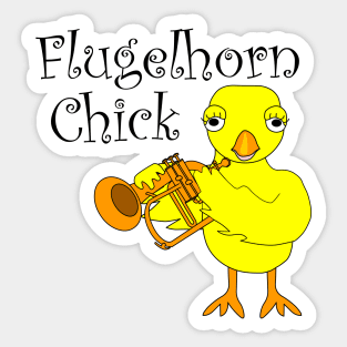 Flugelhorn Chick Text Sticker